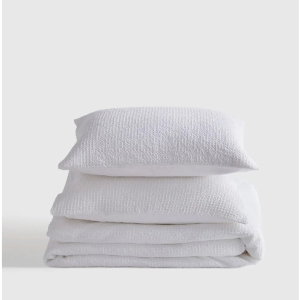 Quince - Organic Luxe Waffle Duvet Cover Set